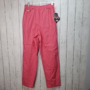 Vintage Deadstock NWT Cherokee Women's Coral High Waisted Pants Size 12 Pockets.